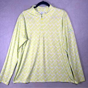 Haley Sport Yellow Tempo Long Sleeve Mock Women's Top‎ Size XXL Athleisure